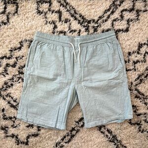 Men’s H&M Luxury Linen Shorts Size Large Light Blue Casual Preppy
